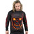 Spiral Unisex Long Sleeve T-Shirt: Skull Lava (Black) (Back & Sleeve Print)