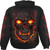 Spiral Unisex Pullover Hoodie: Skull Lava (Black) (Back & Sleeve Print)