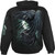 Spiral Unisex Pullover Hoodie: Shadow Raven (Black) (Back & Sleeve Print)