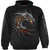 Spiral Unisex Pullover Hoodie: Razor Back (Black) (Back & Sleeve Print)