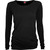 Spiral Ladies Long Sleeve Baggy T-Shirt: Plain (Black) (Blank)