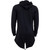 Spiral Ladies Fish Tail Zipped Hoodie: Plain (Black) (Blank)