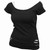 Spiral Ladies 2-in-1 Ripped Top: Plain (Black & White) (Blank)