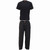 Spiral Unisex 4 Piece Gothic Pyjama Set: Plain (Black) (Blank)