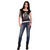 Spiral Ladies 2-in-1 Ripped Top: Rock Angel (Black & White)