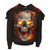 Spiral Unisex Split Zip Pullover Hoody: Skull Blast (Black) (Back & Sleeve Print)