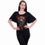 Spiral Ladies Latin Boatneck Top: Cry Of The Wolf (Black)
