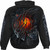 Spiral Unisex Pullover Hoodie: Steampunk Skull (Black) (Back & Sleeve Print)