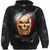 Spiral Unisex Pullover Hoodie: Carving Death (Black) (Back & Sleeve Print)