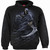 Spiral Unisex Pullover Hoodie: Double Death (Black) (Back & Sleeve Print)