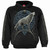 Spiral Unisex Pullover Hoodie: Celtic Wolf (Black) (Back & Sleeve Print)