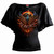 Spiral Ladies Latin Boatneck Top: Ashes Reborn (Black)
