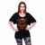 Spiral Ladies Latin Boatneck Top: Ashes Reborn (Black)