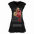 Spiral Ladies Stud Waist Mini Dress: Shenlong (Black)