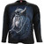 Spiral Unisex Long Sleeve T-Shirt: Odin's Warrior (Black) (Back & Sleeve Print)