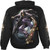 Spiral Unisex Pullover Hoodie: Soul Boarder (Black) (Back & Sleeve Print)