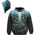 Spiral Unisex Pullover Hoodie: Flaming Spine (Black) (All Over Print)