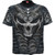 Spiral Unisex T-Shirt: Skull Armour (Black) (All Over Print)