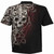 Spiral Unisex T-Shirt: Skull Shoulder Wrap (Black) (All Over Print)