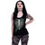 Spiral Ladies Razor Back Vest T-Shirt: Heart Ribs Glow in the Dark (Black)