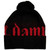The Damned Unisex Bobble Beanie Hat: Red Logo (Black) (Back Print) (Ex-Tour)