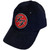 Foo Fighters Unisex Baseball Cap: FF & TCATS Logos Corduroy (Navy Blue) (Back Print)