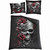 Spiral Duvet Set: Skulls N' Roses (Black) (Double)