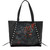 Spiral PU Leather Tote Bag: Burnt Rose (Black)
