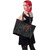 Spiral PU Leather Tote Bag: Burnt Rose (Black)