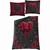Spiral Duvet Set: Bleeding Heart (Black) (Single)