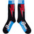 David Bowie Unisex Crew Socks: Red Flash (Black) (UK Size 6.5 - 11)