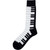 Perri's Unisex Crew Socks: Piano (Black) (UK Size 6.5 - 11)