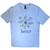 James Unisex T-Shirt: Multiple Daisy Logo (Light Blue)