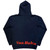 Van Halen Unisex Unplugged Pullover Hoodie: Pinup Motorcycle (Navy Blue) (Back Print)