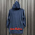 Van Halen Unisex Unplugged Pullover Hoodie: Pinup Motorcycle (Navy Blue) (Back Print)