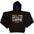 The Beatles Ladies Unplugged Pullover Hoodie: AYNIL Stacked (Black)