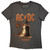 AC/DC Ladies T-Shirt: Bell Lightning EU Tour '25 (Charcoal Grey) (Back Print)