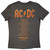 AC/DC Ladies T-Shirt: Bell Lightning EU Tour '25 (Charcoal Grey) (Back Print)