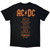 AC/DC Unisex T-Shirt: Bell Lightning EU Tour '25 (Black) (Back Print)