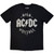 AC/DC Unisex T-Shirt: Silver High Voltage EU Tour '25 (Black) (Back Print)