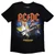 AC/DC Unisex T-Shirt: PWR'D-UP Sweden EU Tour '25 (Black) (Back Print & Ex-Tour)