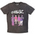 Gorillaz Unisex Stone Wash T-Shirt: Cracker Island Standing (Charcoal Grey)