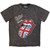 The Rolling Stones Unisex Stone Wash T-Shirt: British Tongue (Charcoal Grey)