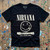 Nirvana Unisex Carbon T-Shirt: Tour '91 (Black) (Back Print)