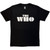 The Who Unisex T-Shirt: Block Logo Mono (Black)