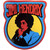 Jimi Hendrix Sticker: Vintage Circle