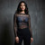 Billie Eilish Ladies Long Sleeve Mesh Crop Top: HMHAS Tracklist (Black) (Back Print)