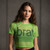 Charli XCX Ladies Mesh Crop Top: Brat Logo (Green)