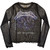 Metallica Ladies Long Sleeve Mesh Crop Top: Ride The Lightning (Black) (Back Print)