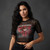 The Offspring Ladies Mesh Crop Top: Rise & Fall (Black) (Back Print)